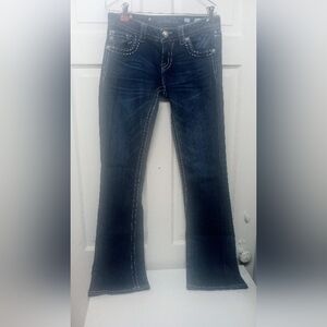 Miss Me Jeans Signature Rose Boot Size 27 Inseam 34 # MMJ09